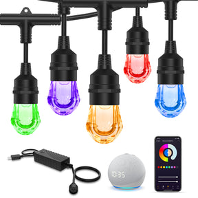 outdoor string lights for patio rgb color 