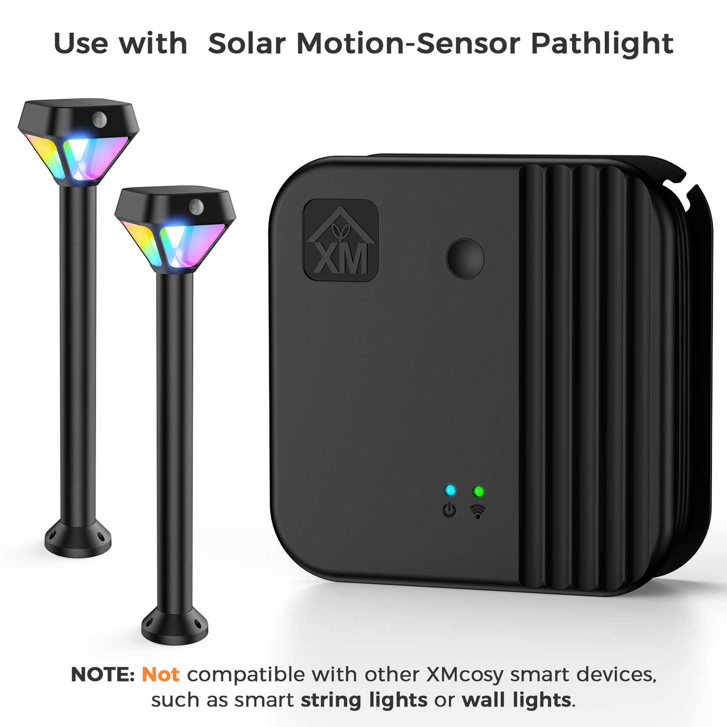 XMCOSY+ Smart Bridge Smart Solar Outdoor Lights with Motion Sensor