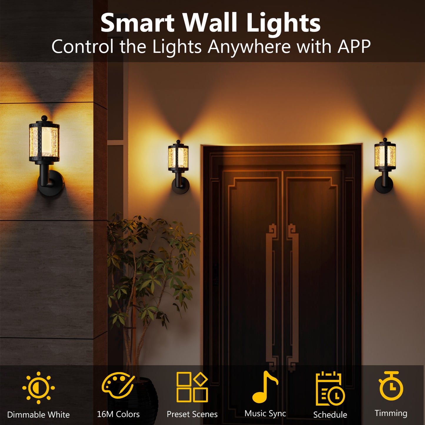 XMCOSY+ Vintage Smart RGBW Outdoor Wall Lights