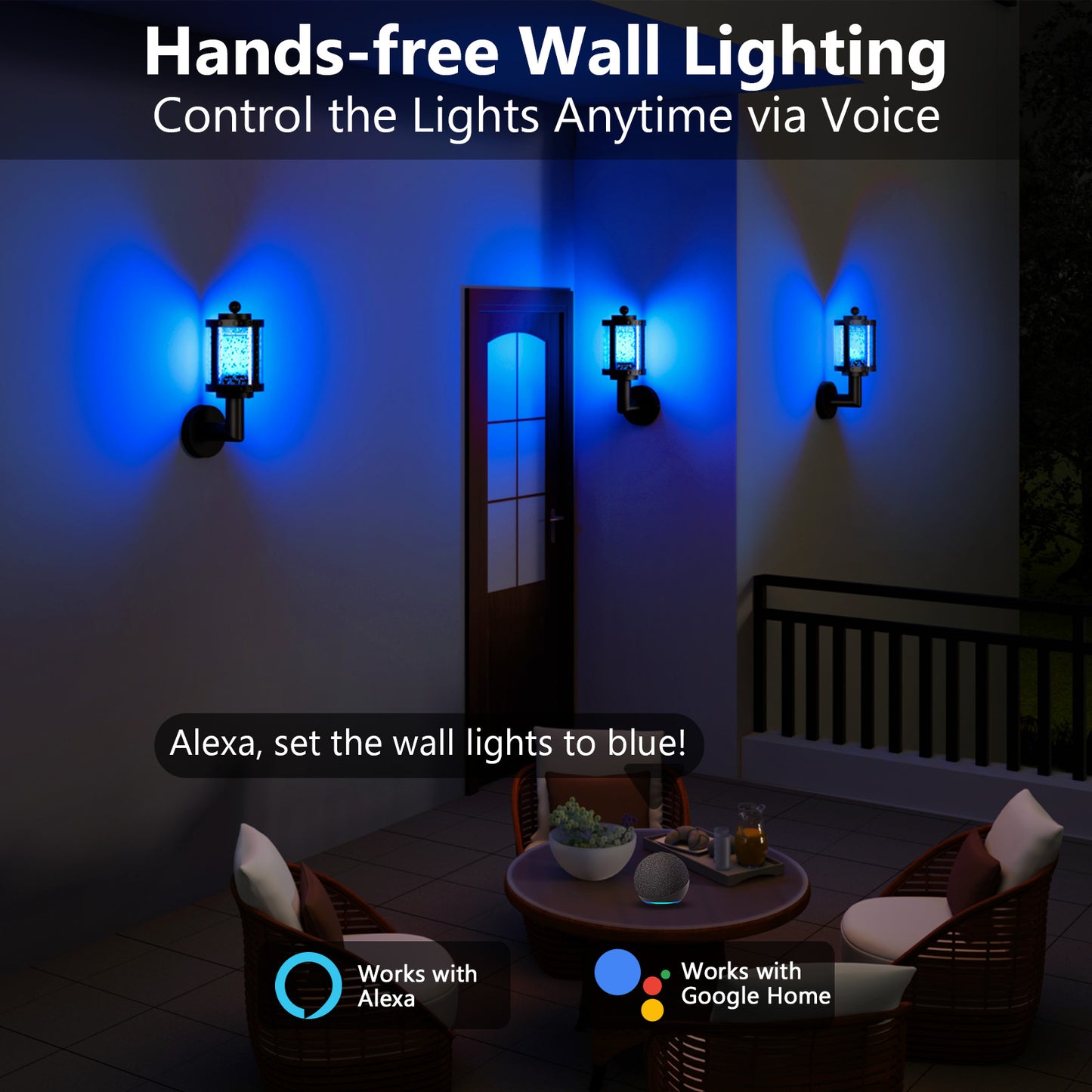 XMCOSY+ Vintage Smart RGBW Outdoor Wall Lights