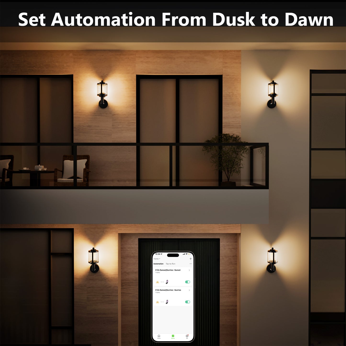 XMCOSY+ Vintage Smart RGBW Outdoor Wall Lights