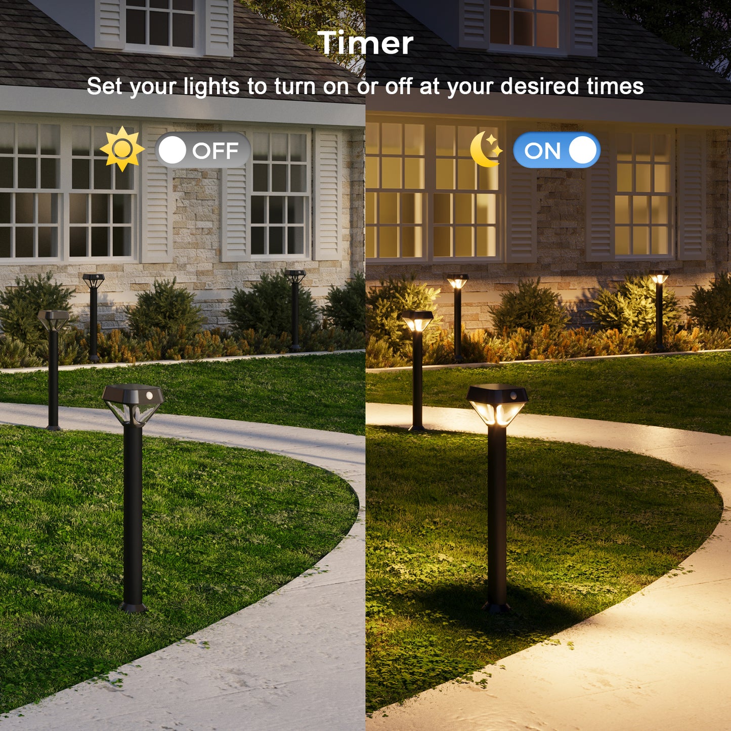 XMCOSY+ Smart Bridge Smart Solar Outdoor Lights with Motion Sensor