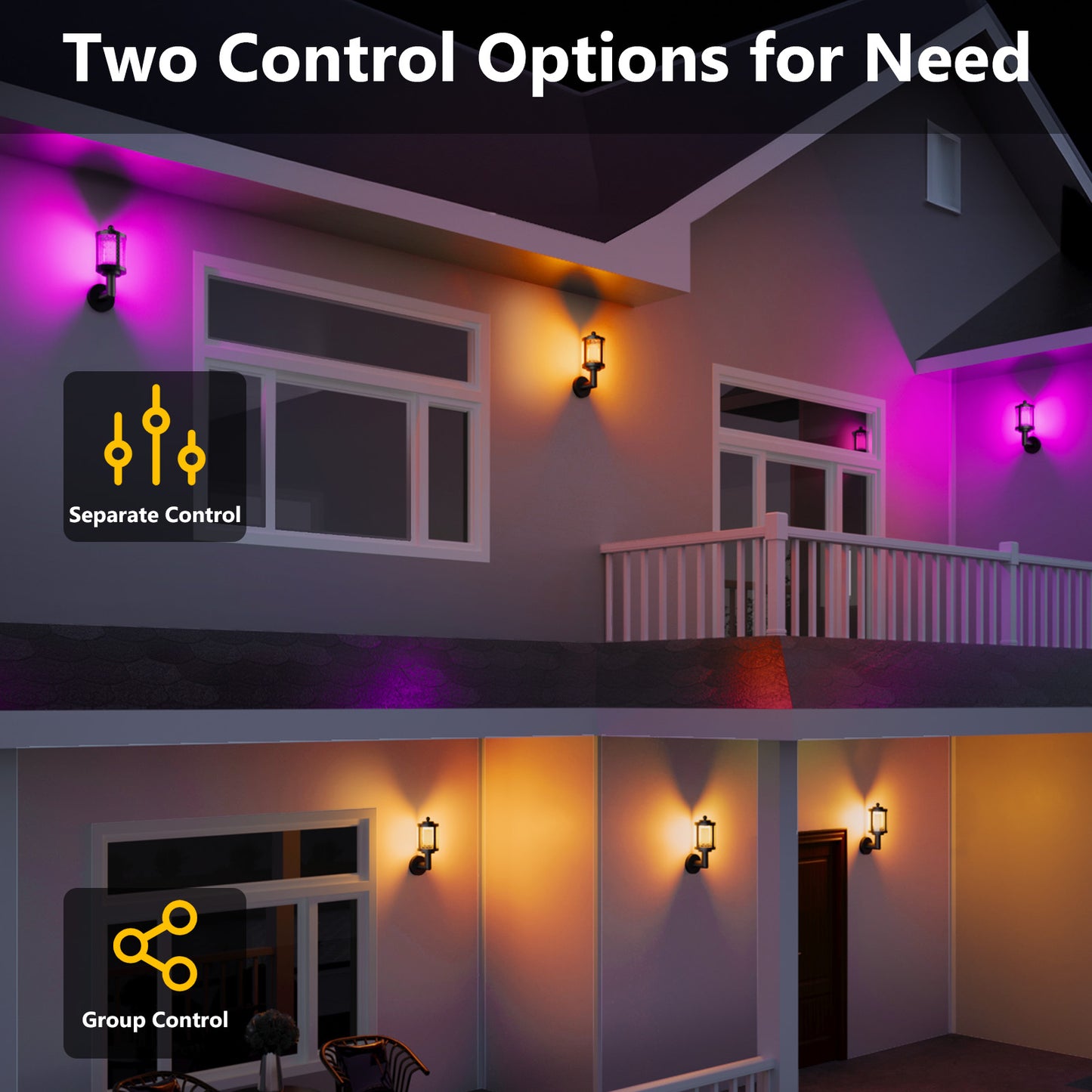 XMCOSY+ Vintage Smart RGBW Outdoor Wall Lights