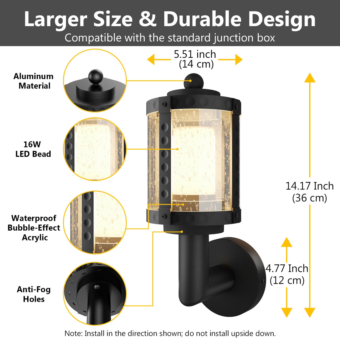 XMCOSY+ Vintage Smart RGBW Outdoor Wall Lights