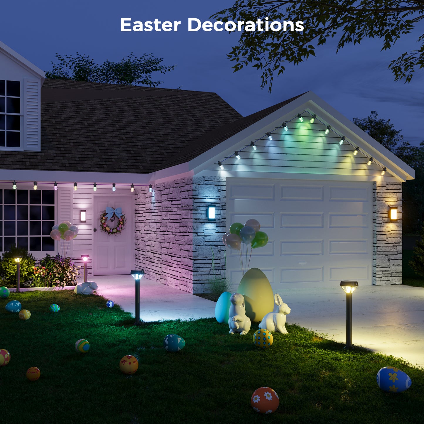 XMCOSY+ Smart Solar Motion Sensor Light - 6 pack (Included Smart Bridge)