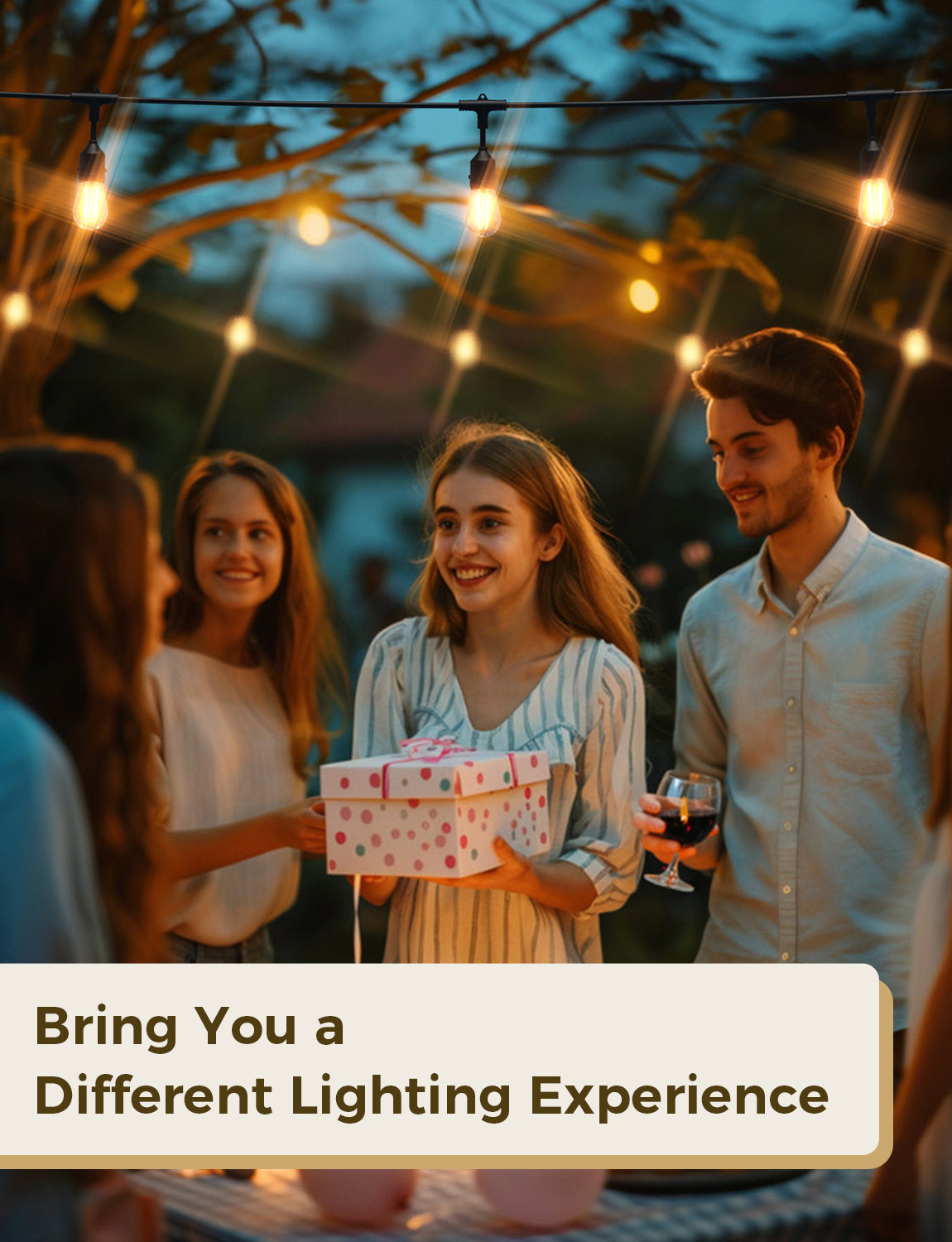 XMCOSY+ Smart LED Outdoor String Lights with Dimmable Edison Bulbs