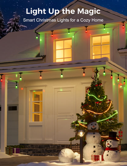 XMCOSY+ Smart Outdoor String Lights RGBCWIC Color Changing