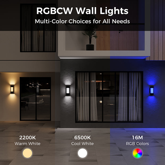 XMCOSY+ Smart Rectangle Wall Lights RGB & Warm & Cool White