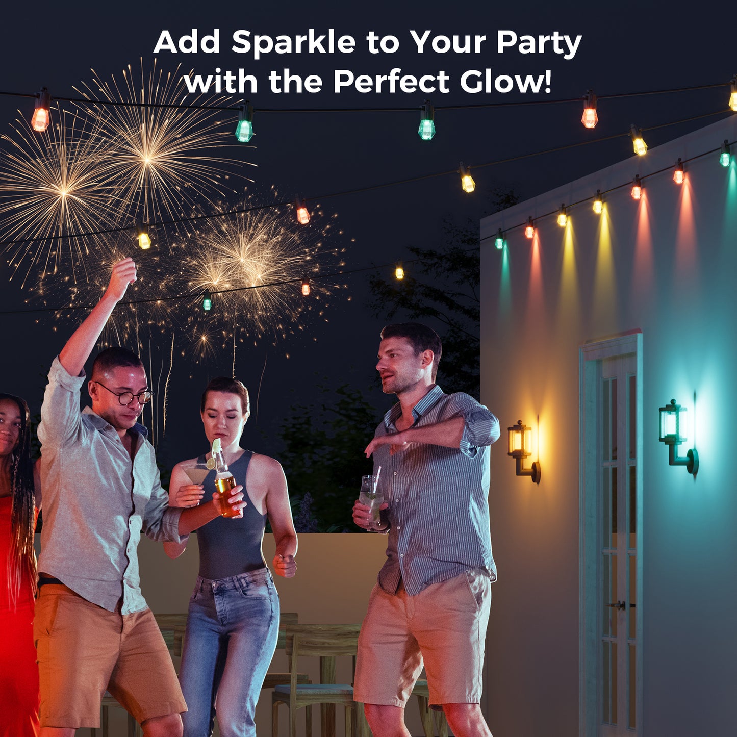 XMCOSY+ Vintage Smart RGBW Outdoor Wall Lights