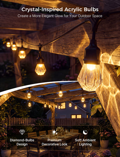 XMCOSY+ Smart Outdoor String Lights