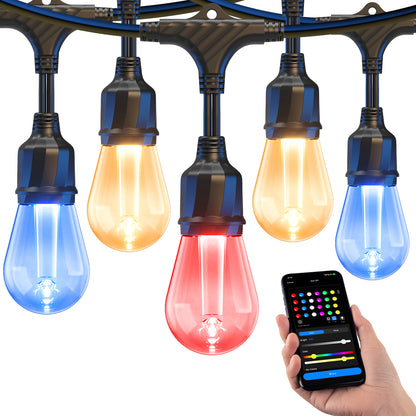 XMCOSY+ Smart Color Changing Outdoor String Lights (RGBCWIC)