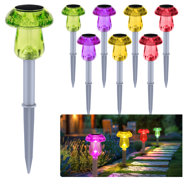 🔥Hot Sale Now🔥XMCOSY+ Waterproof Mushroom Solar Garden Lights- 8 Pack