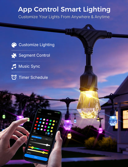 XMCOSY+ Smart Outdoor String Lights