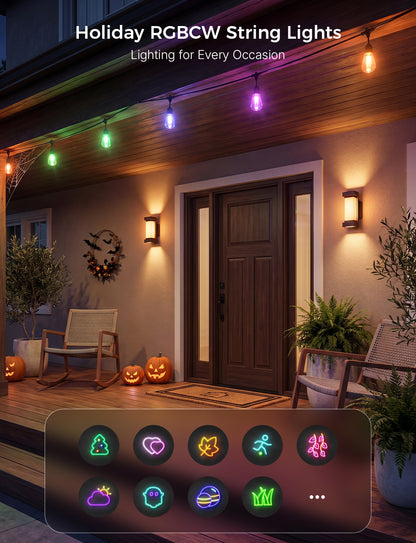 XMCOSY+ Smart Color Changing Outdoor String Lights (RGBCWIC)