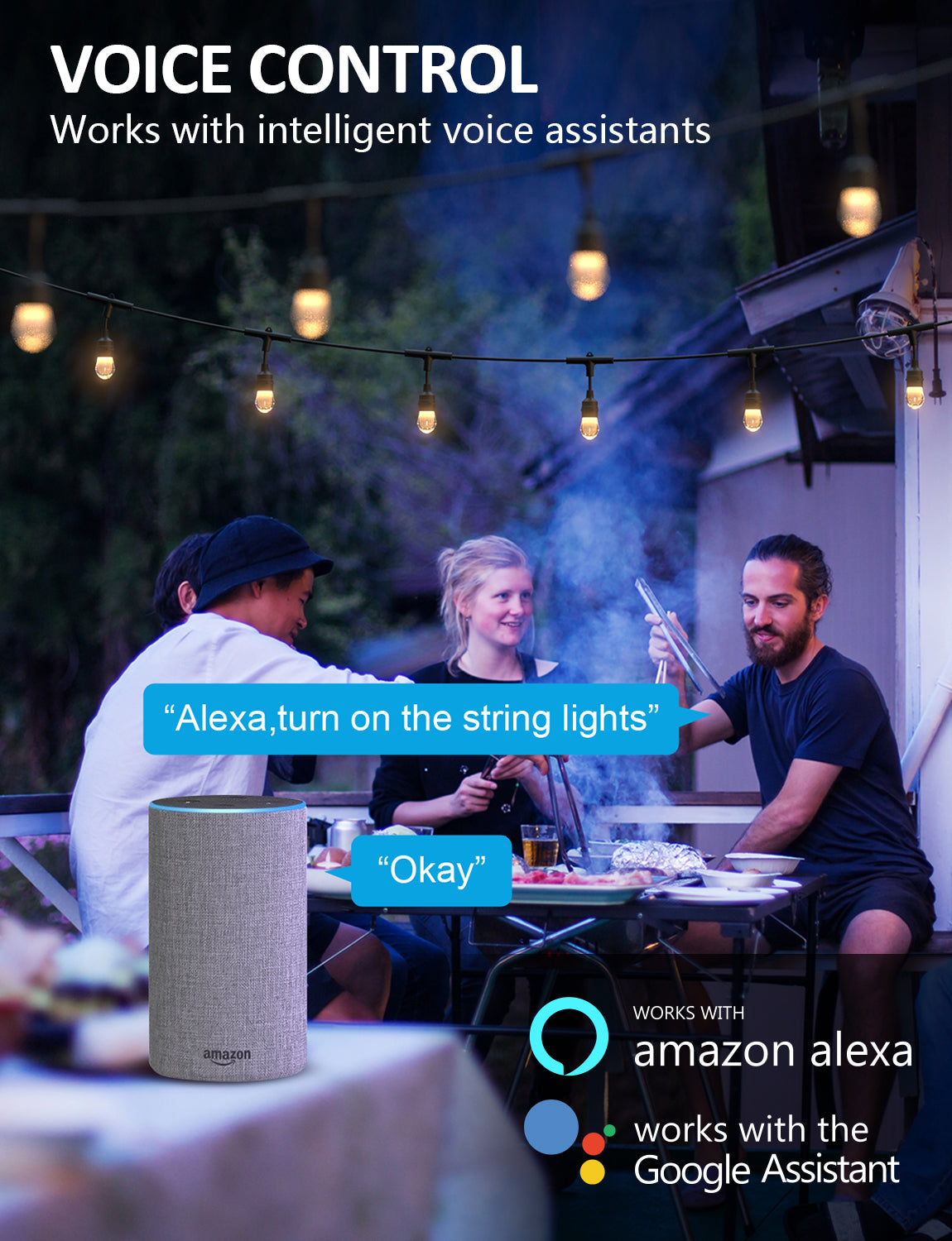rgb patio string lights for outdoor and indoor