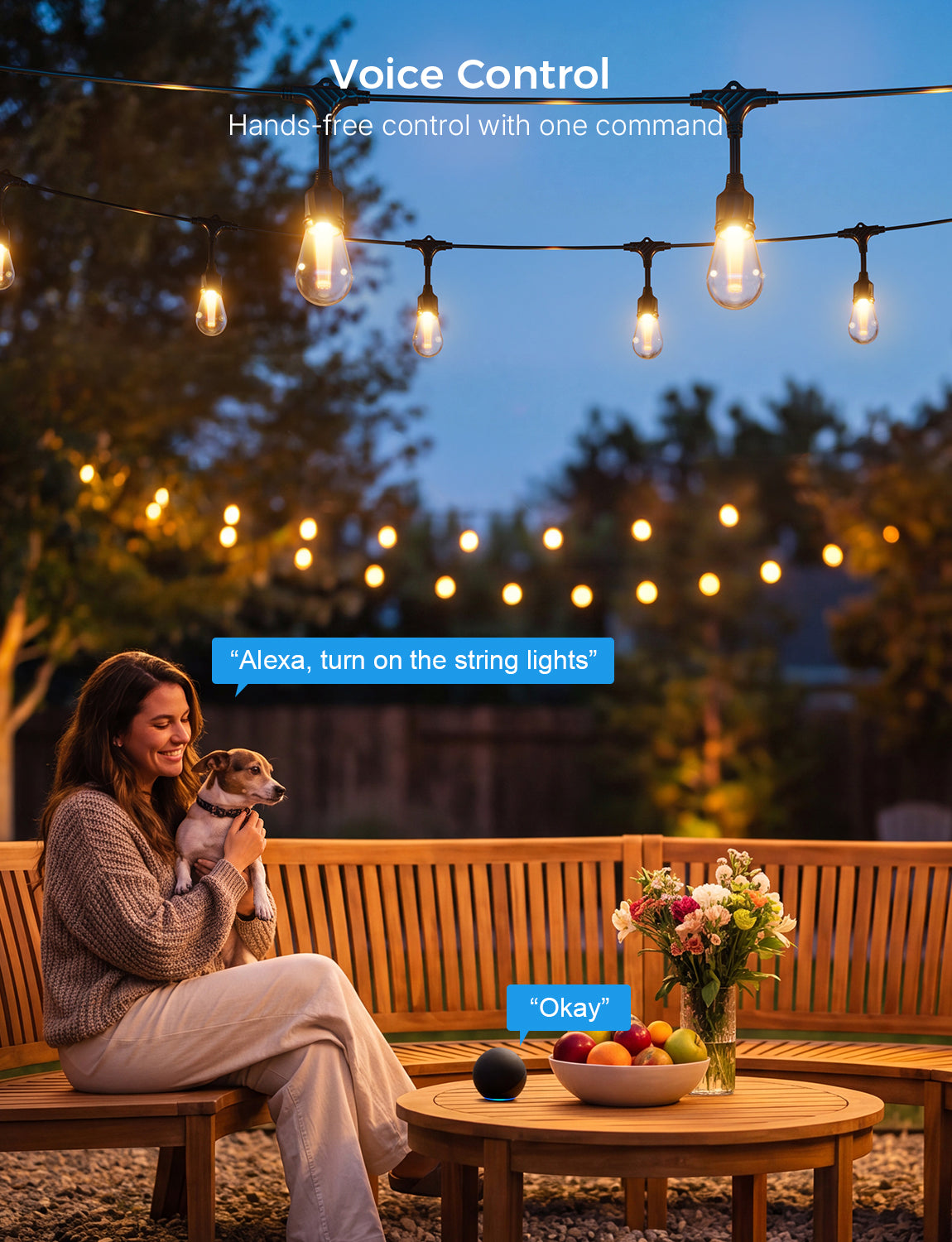 XMCOSY+ Smart Color Changing Outdoor String Lights (RGBCWIC)