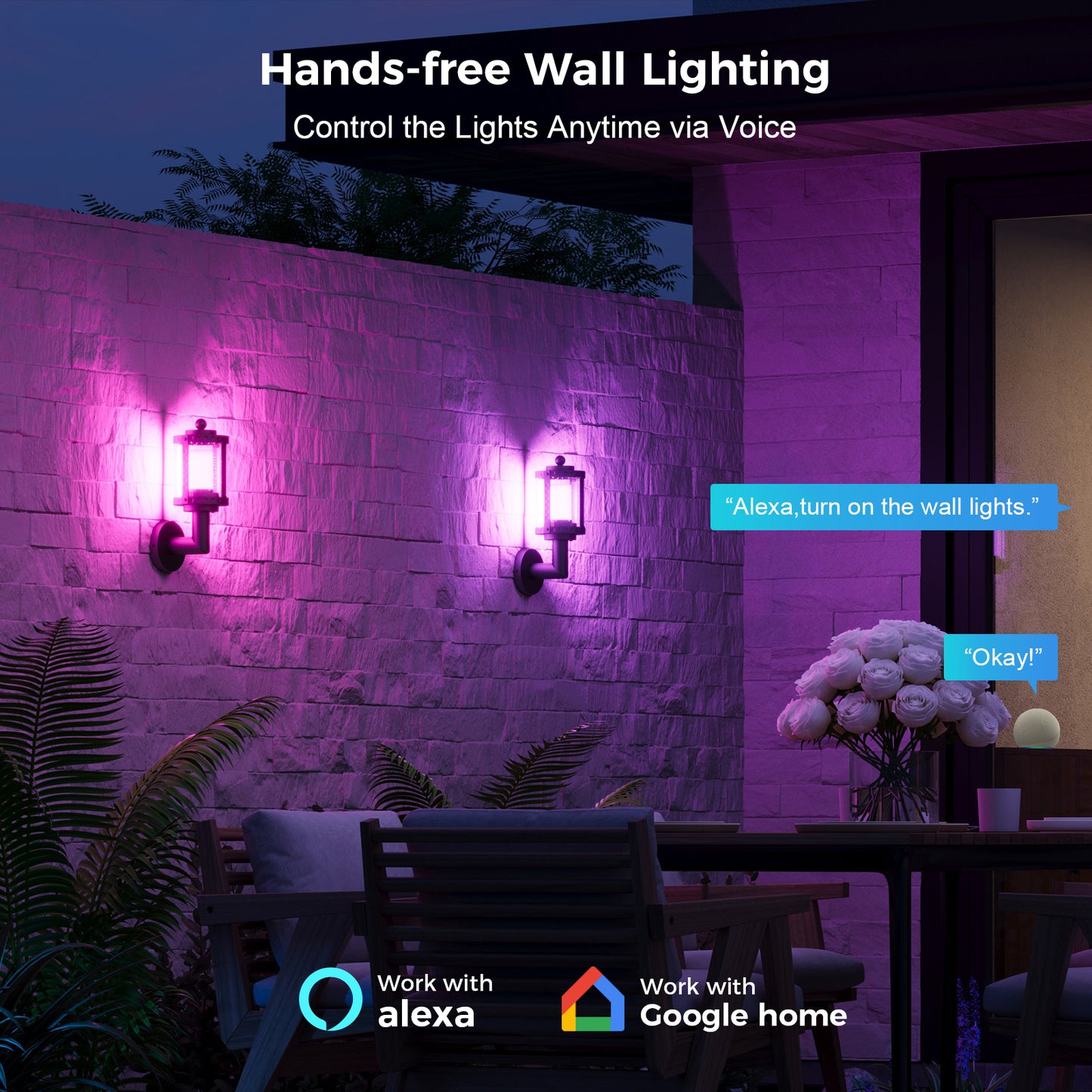 XMCOSY+ Vintage Smart RGBW Outdoor Wall Lights