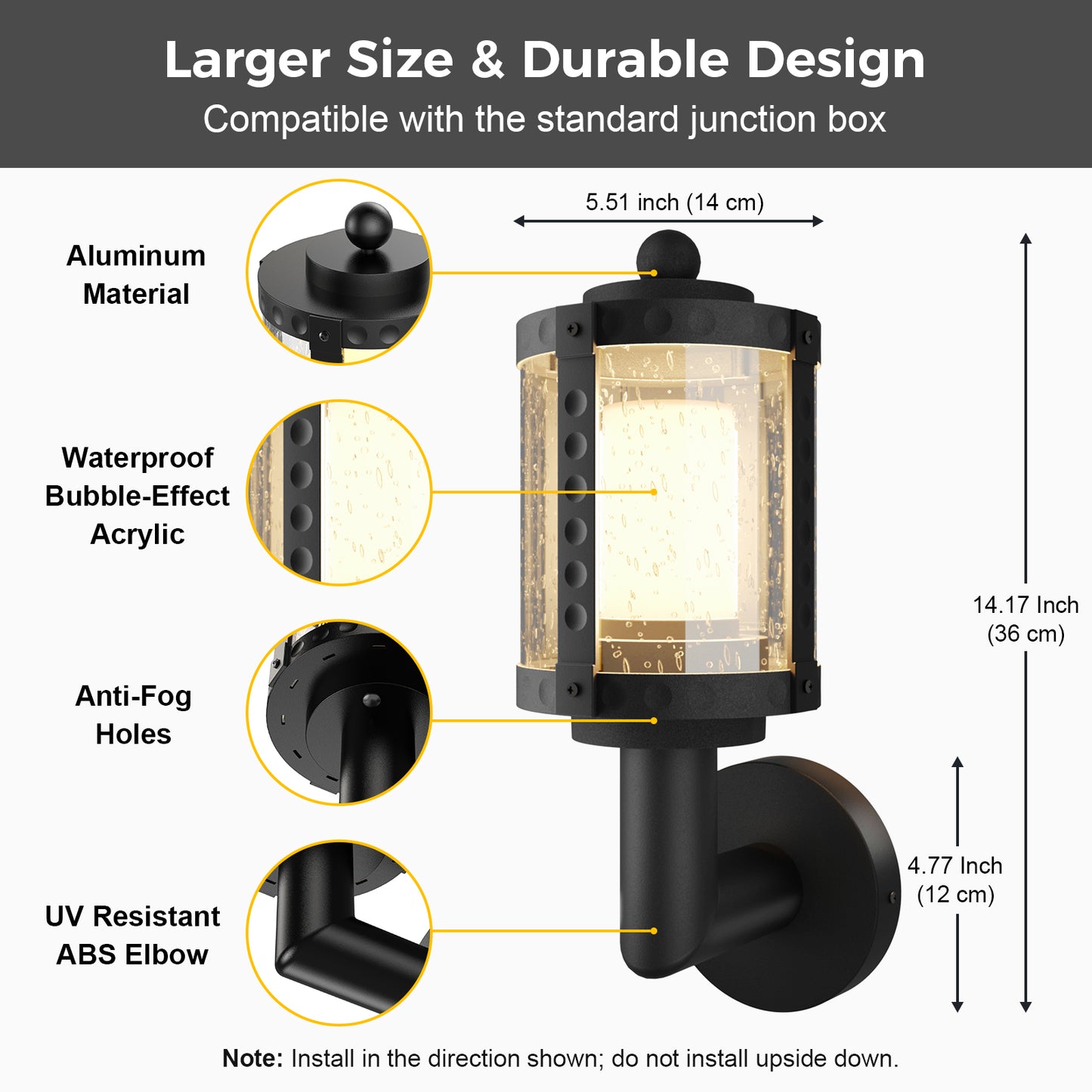 XMCOSY+ Vintage Smart RGBW Outdoor Wall Lights