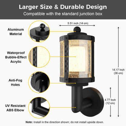 XMCOSY+ Vintage Smart RGBW Outdoor Wall Lights