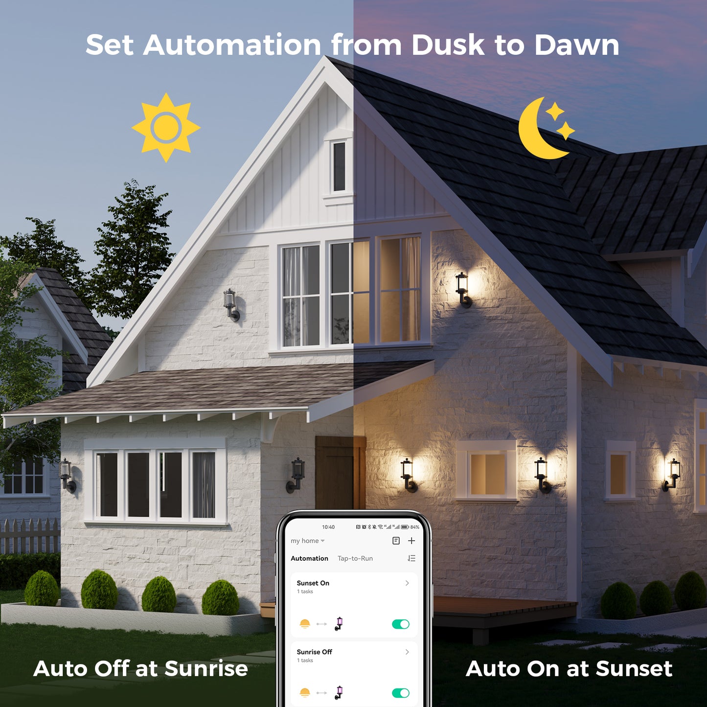 XMCOSY+ Vintage Smart RGBW Outdoor Wall Lights
