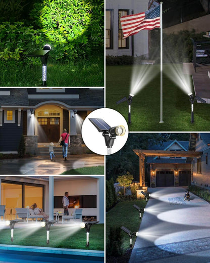 XMCOSY+ Adjustable Outdoor Solar Spot Lights Cool White
