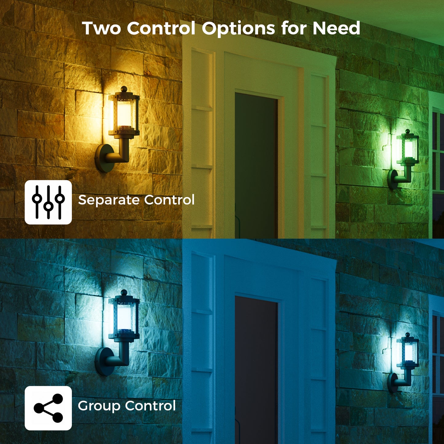 XMCOSY+ Vintage Smart RGBW Outdoor Wall Lights
