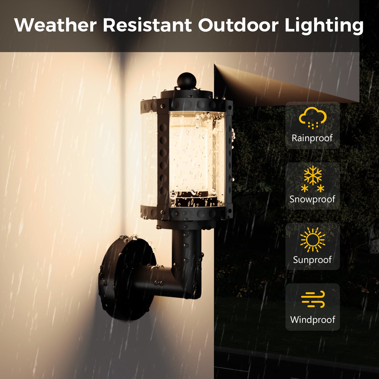 XMCOSY+ Vintage Smart RGBW Outdoor Wall Lights