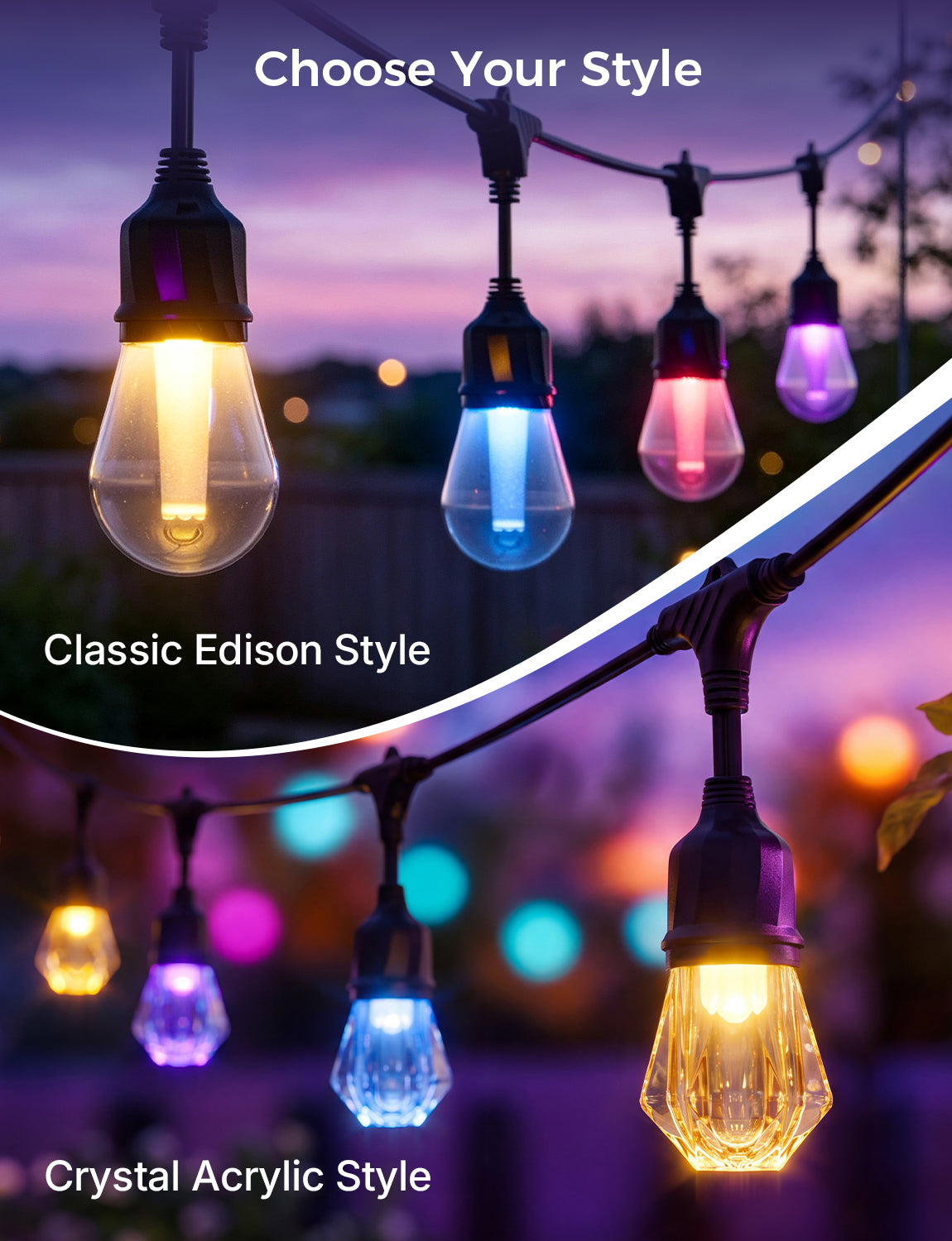 XMCOSY+ Smart Outdoor String Lights