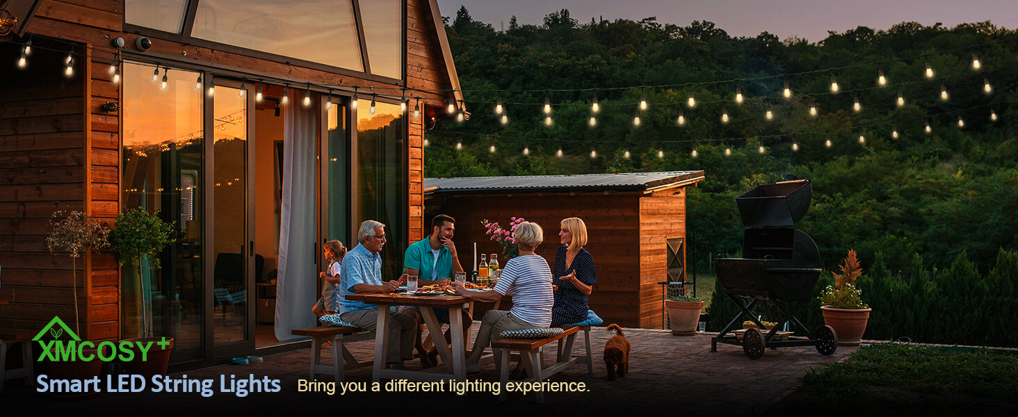 outdoor patio lights-warm white string light-cafe lights-waterproof outdoor  string lights – xmcosy