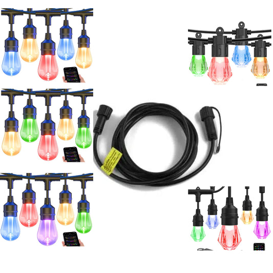 XMCOSY+ RGBCWIC Smart String Lights Extension Cord 10 Ft